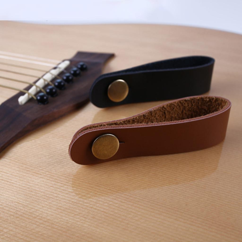 2 шт. кожаный ремешок для гитары с крючком, ремешок для грифа гитары, пуговица, ремешок для акустической электрогитары, укулеле