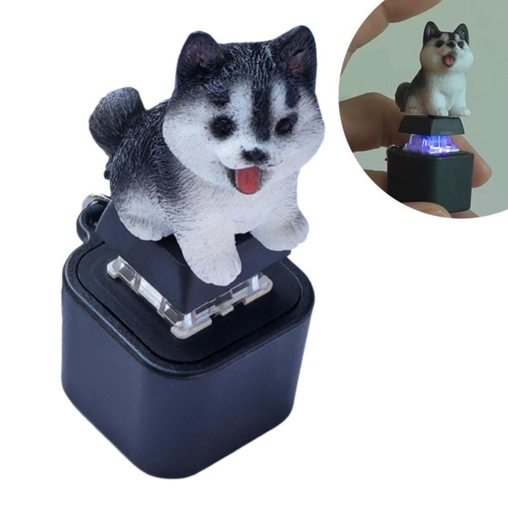 Rechargeable Keychain Finger Button Stress Relief Keycap Key Button Fingertip Gadget