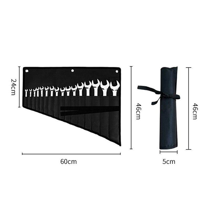 Органайзер для гаечных ключей, Сумка-скрутка для инструментов – 16 карманов, Водонепроницаемая ткань Оксфорд, Органайзер-скрутка для гаечных ключей для гаража, мастерской, домашнего ремонта