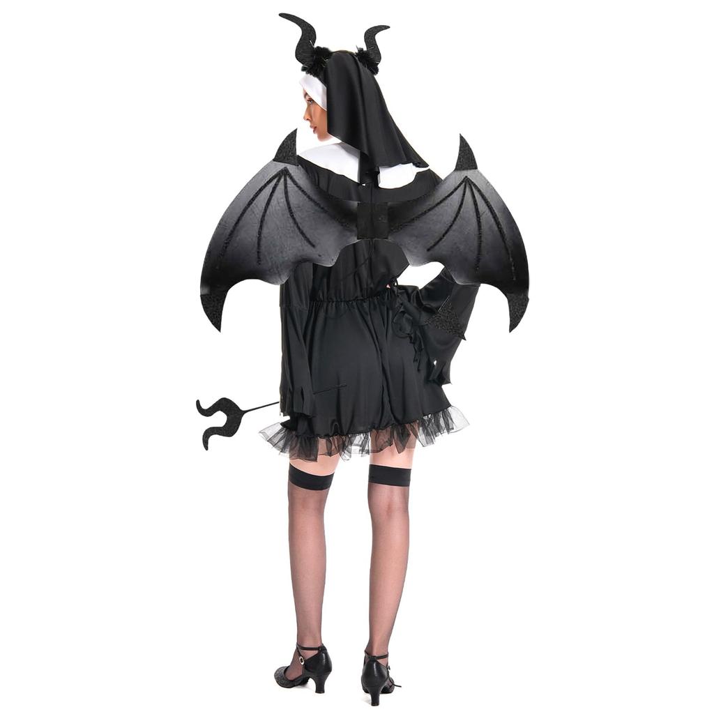 Крылья Дьявола для Детей и Ангел Дьявол Части Маленький Дьявол Ангел Ходячий Косплей Костюм Школьный Культурный Фестиваль [YuraYura] Взрослые, Набор из 3 предметов, Крылья,