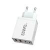 55 Вт GaN USB-зарядное устройство Быстрая зарядка EU/US/UK/AU Вилка Адаптер для зарядки телефона Для iPhone Xiaomi Samsung QC 3.0 Type C PD Настенное зарядное устройство