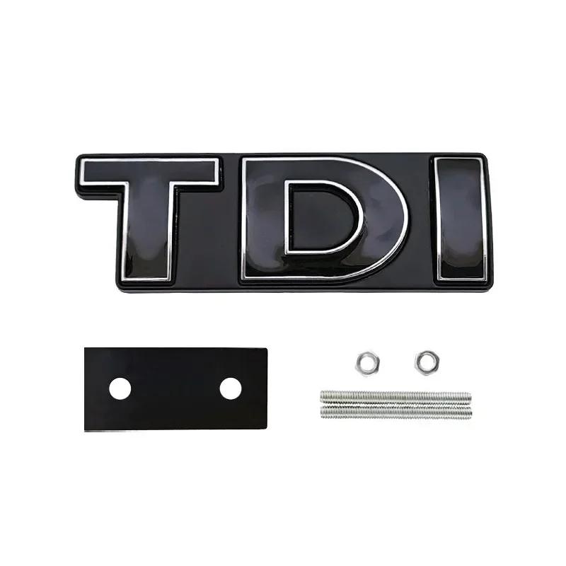 AGLNX1 3D Metal TDI Logo Car Front Grille Emblem Sticker Fender Side Rear Trunk Auto Badge Decor For VW Polo Golf Jetta Passat MK4 MK5