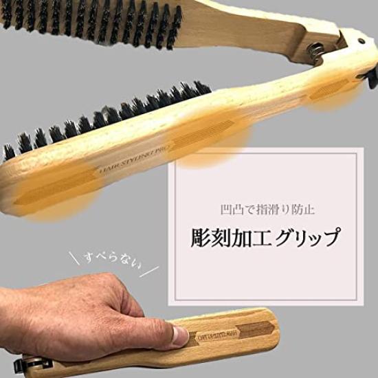 Vess Straight Профессионально выбранный Twin Strator Natural Pig Натуральный очиститель для волос с железом SPR28B Кисть, парикмахерская, Кисть, щетина,