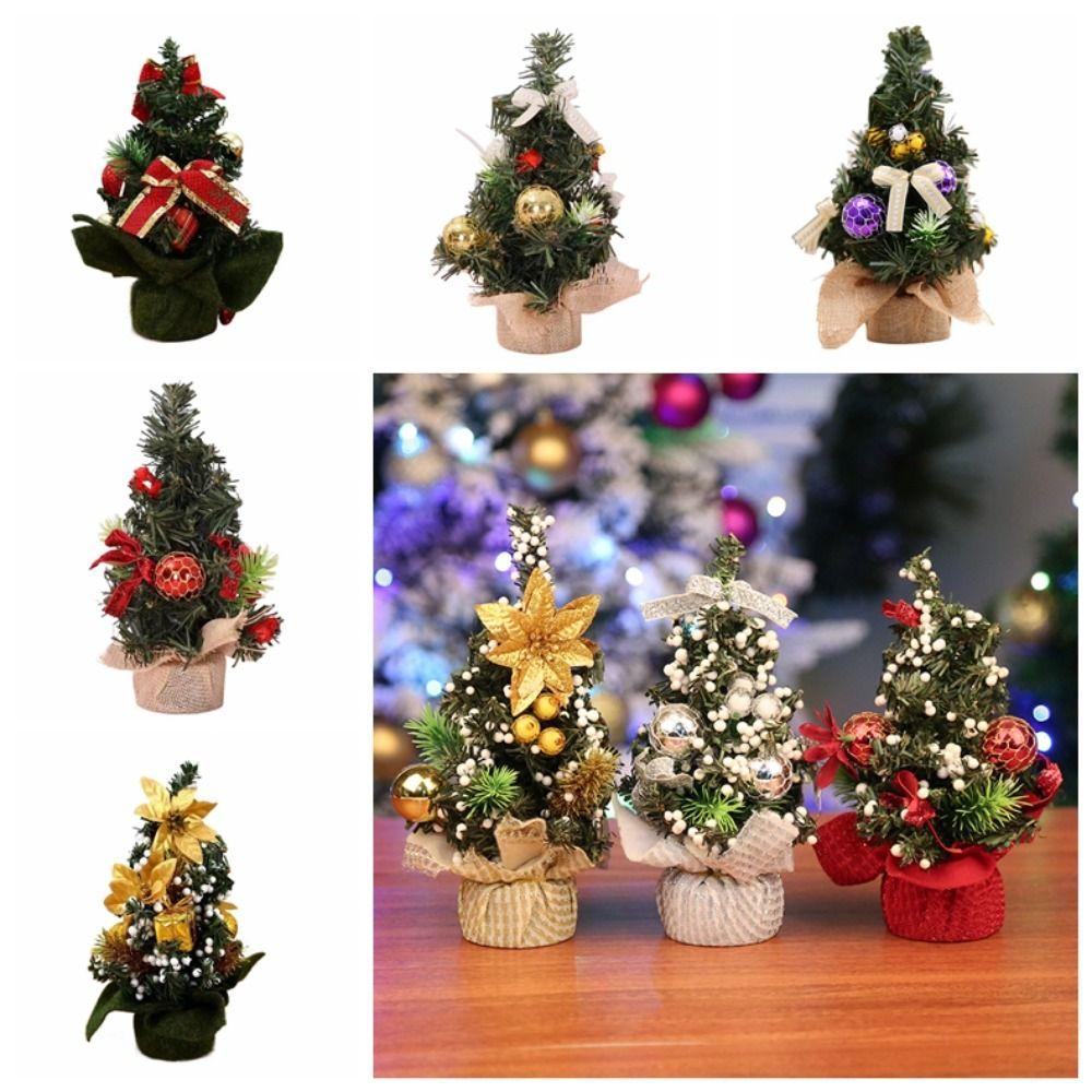 Mini Christmas Tree Ornaments 20cm Christmas Tree Supplies Fashion Desktop Tree Ornaments  New Year