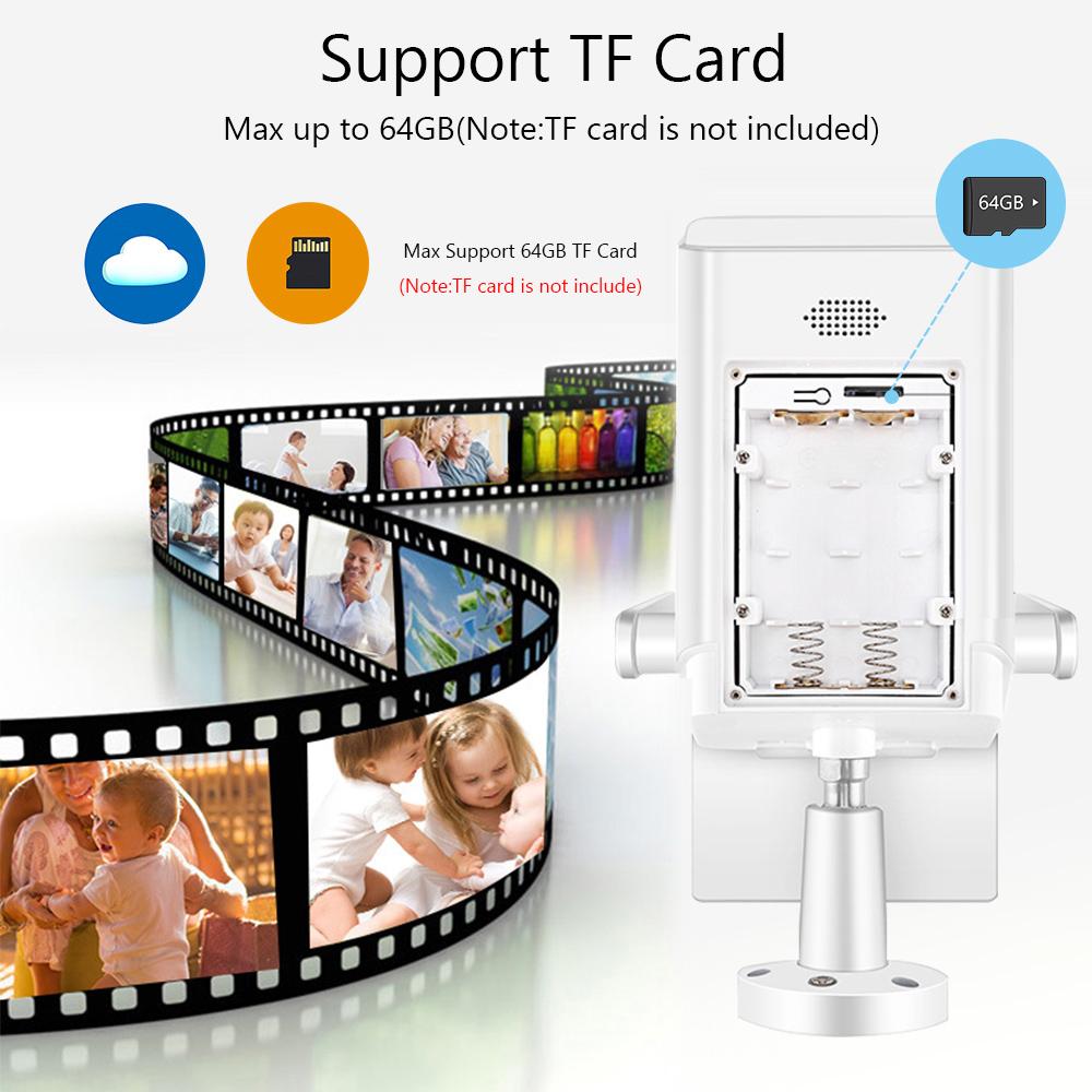 Outdoor Solar Security Camera 4MP Chargeable Battery Wireless WiFi Home Surveillance Camera with