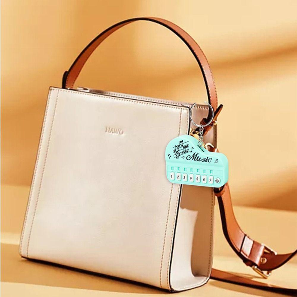 Luminous Interactive Keychain ABS Bag Hanging Cute Piano Keyring  Game