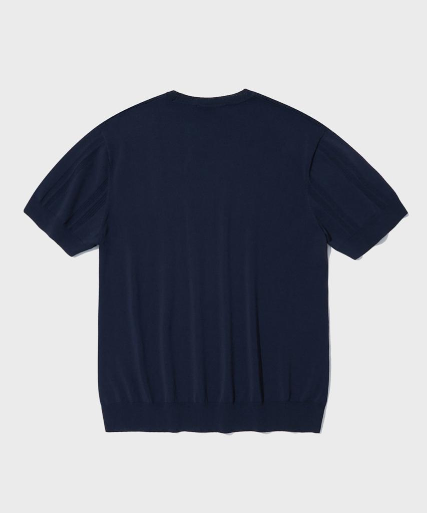 OUTSTANDING Hs Stripe Crew Neck Knit_Navy