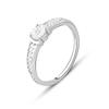 Серебряное кольцо с натуральными бриллиантом 0.03ct (2074694) 1.81 гр. 925 пробы