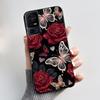 Phone Cover For TCL 40 SE 40 XL 40T Case Silicone Luxury Butterfly Flowers Black Bumper Soft TPU Coque for TCL 40SE 40XL Funda