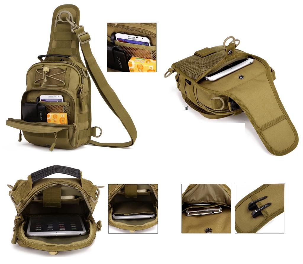 Подходит для iPad, доступен в 7, идеально для кроссбоди, для улицы, черный [PHOENIX IKKI] 4-сторонний дизайн, 4 цвета, камуфляж, водонепроницаемый, дышащий, унисекс,