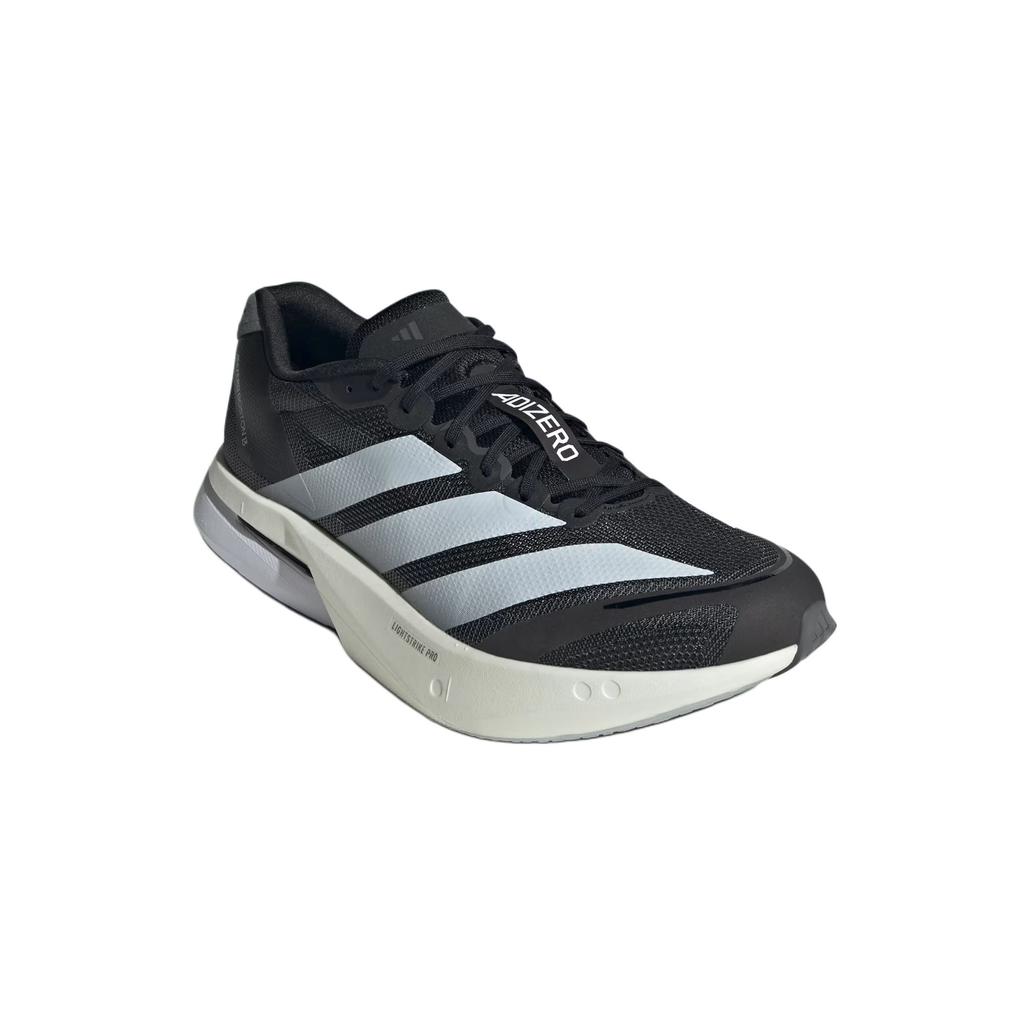 Adidas Adizero Boston 13 Черный Белый Серый Мужские Кроссовки Core-Black Cloud-White Grey-Five JS4938