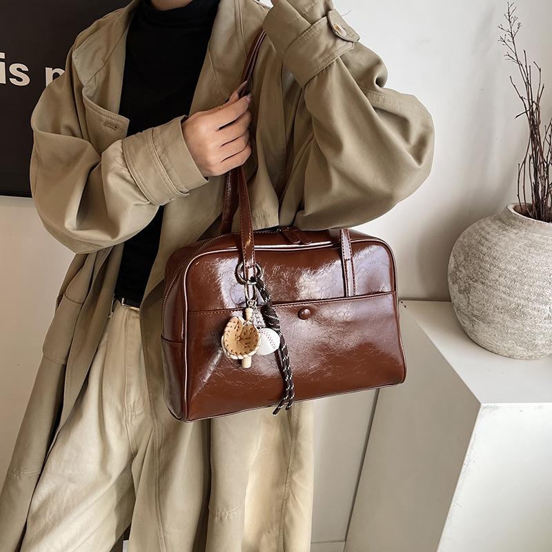 Retro Large-Capacity Underarm Bag Women'S Bag Trendy Simple Briefcase Shoulder Tote Bag