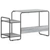 Desk with Storage Space Sonoma Grey 131.5 x 50 x 75.5 cm