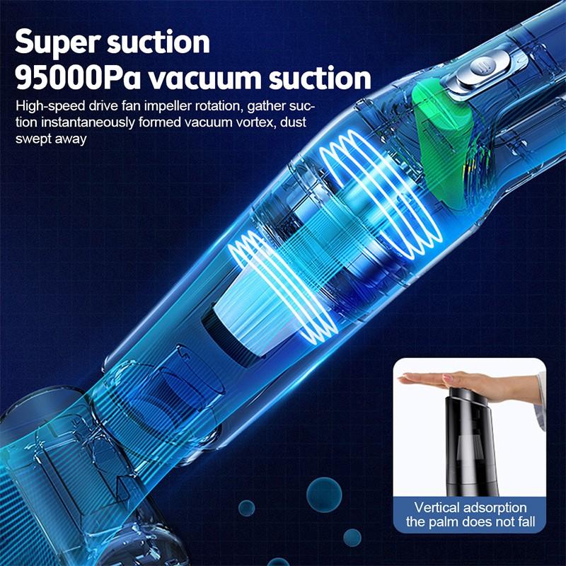 Новый беспроводной автомобильный пылесос 10000Pa бытовой пылесос с большим всасыванием ручной мини-мощный автомобильный пылесос с сухим и влажным разделением