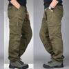 New Fashion Men's Cotton Casual Work Pants Cargo Pants Men Outwear Multi Pocket Tactical Military Army Straight Slacks Pants Trousers