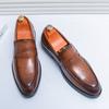 Итальянский бренд классические коричневые мужские мокасины резные броги модные повседневные мужские низкие туфли массажные подошвы бесплатная доставка