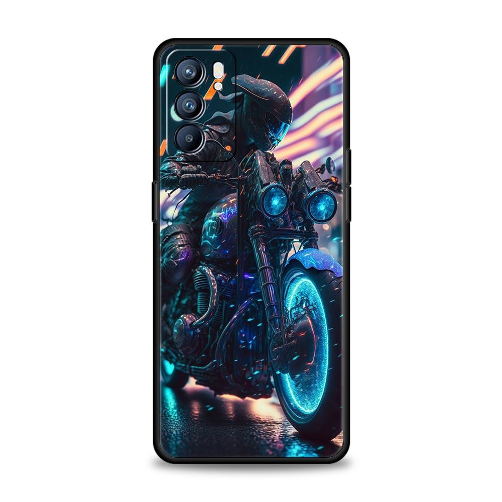 Чехол для телефона на мотоцикл Для Oppo A17 A31 A54 A57 A78 A79 A98 Find X5 X6 Reno 6 7 8 10 11 12 13 F Pro 5G Мягкий ТПУ Чехол Fundas Сумки