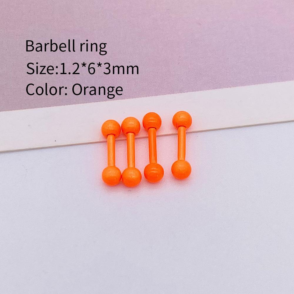 4Pcs Stainless Steel Barbell Earrings Body Piercing Jewelry