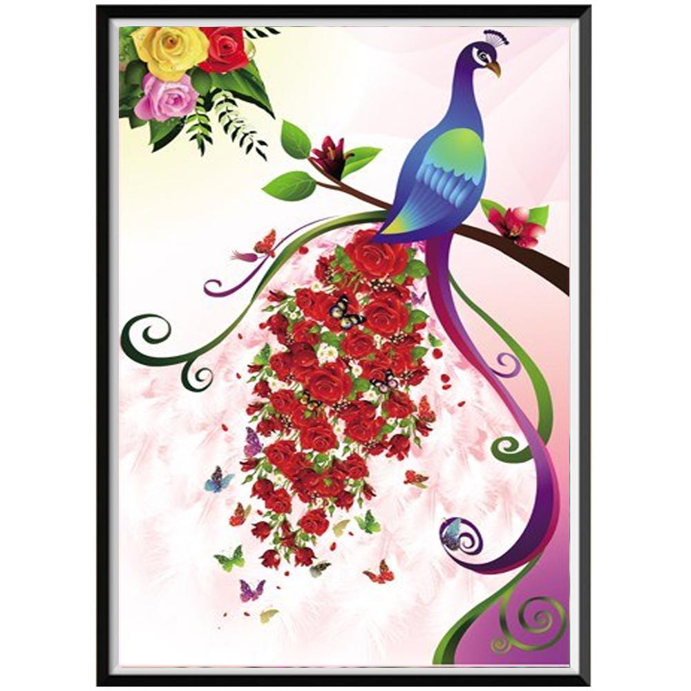 5D DIY Diamond Making Animal Peacock Pictures Diamond Вышивка крестом Набор для вышивки крестом Подарки ручной работы Украшения для дома