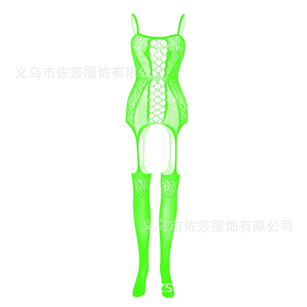 Sexy Underwear New Sexy Suspenders Mesh Socks Open-file Primer Non-slip Temptation Transparent One-piece Stockings