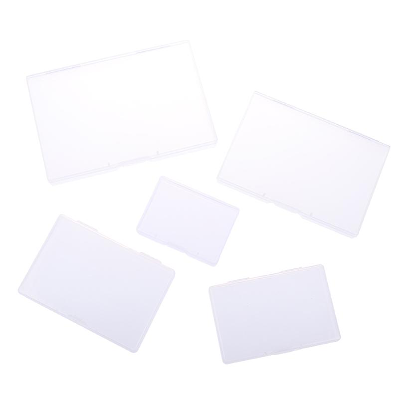 Прозрачная пластиковая коробка, прямоугольная полупрозрачная упаковочная коробка, органайзер для хранения, пылезащитный прочный прочный контейнер для ювелирных изделий