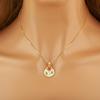 Nidin New Fashion Enamel Oil Painting Flower Pendant Necklace For Women Female Round Inlaid Pearl Dancing Party Delicate Jewelry