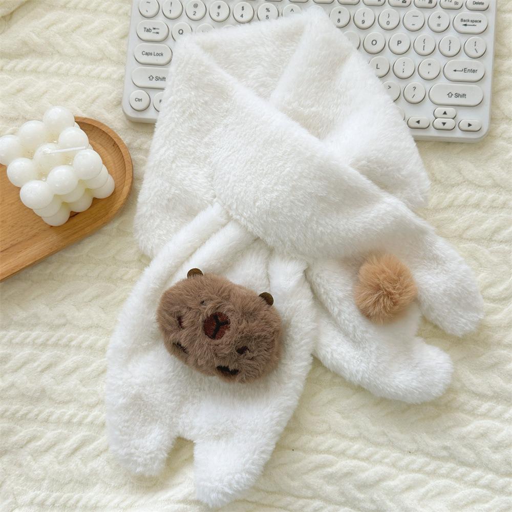 Capybara Neckerchief Wrap Cartoon Gloves Cute Neck Warmer Winter