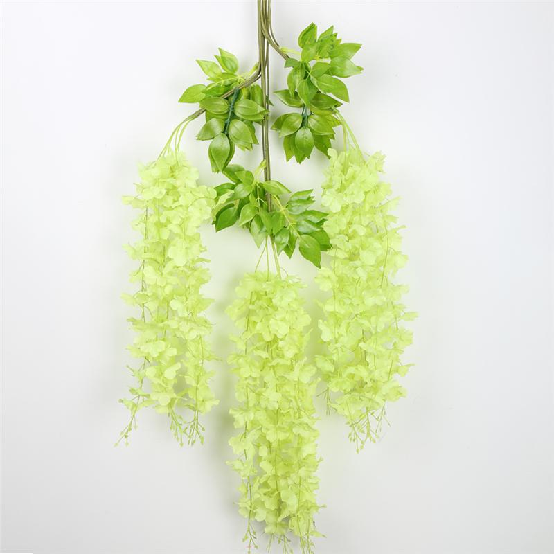 12 шт. 3,6 фута венок из искусственных цветов глицинии, висящий на свадебном саду, озеленение на открытом воздухе, вечерние украшения для дома своими руками