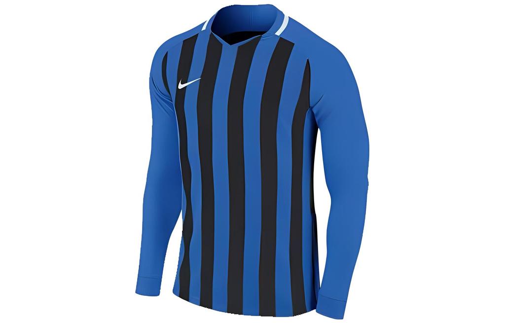 Nike T Shirts Men's Black Blue Crew Neck Moderate Straight Fit AO2455-463