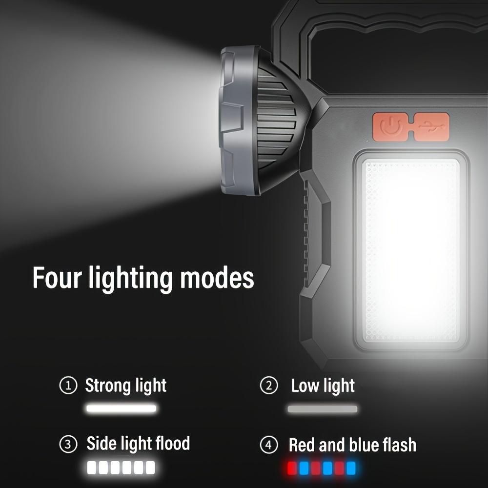 Многофункциональный светодиодный солнечный фонарь для кемпинга, перезаряжаемый прожектор, можно подвесить, с боковыми фонарями, подходит для походов и кемпинга на открытом воздухе, отключение электроэнергии