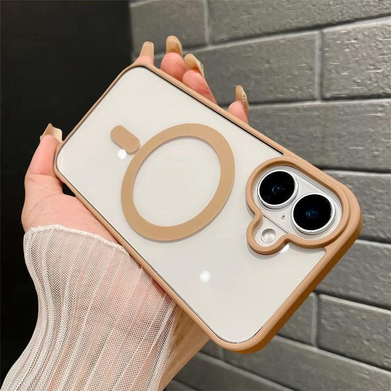 Роскошный прозрачный чехол Magsafe для iPhone 16 15 14 Plus 13 12 11 Pro XS XR Max Mini оригинальный магнитный чехол для беспроводной зарядки