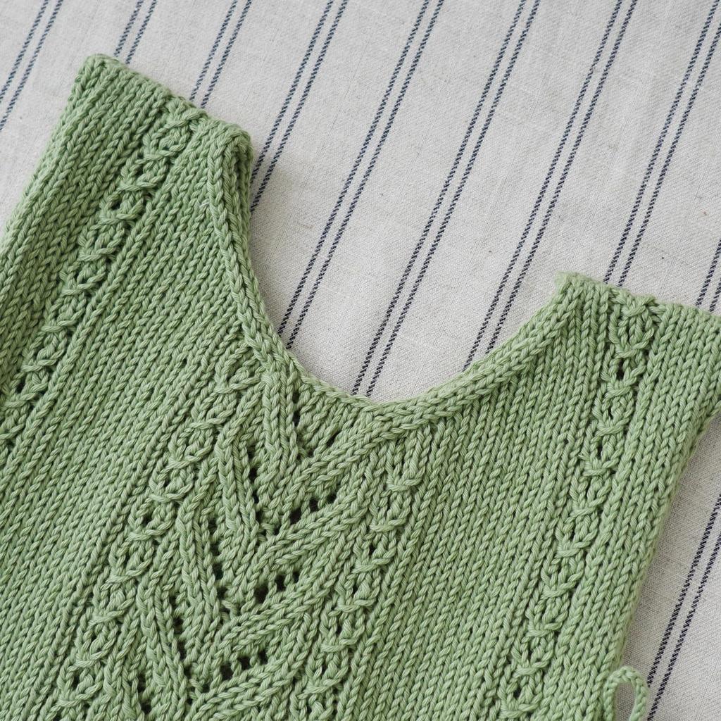 Raw Wool Itohenlab Knitting Kit #11-2 Cable Openwork Baby Vest