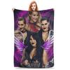 Flannel Throw Blanket She Is My Mami! Rhea Ripley Bootleg Wrestler Warm Plush Blankets Soft Bedspread for Livingroom Home Couch