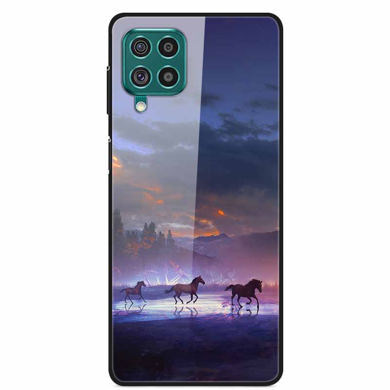 Для Samsung M32 Чехол Закаленное Стекло Жесткая Задняя Крышка Чехол Для Samsung Galaxy A12 A22 M32 Чехол Для Телефона Cover M 32 A 22 Funda Coque