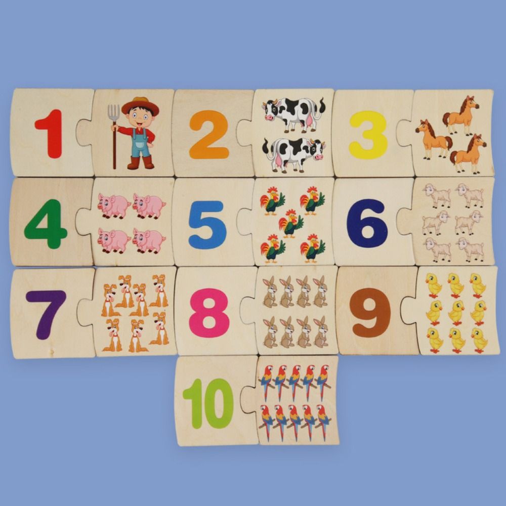 Points Brain Traing Toys Cartoon Animal Number Matching Card Game Number Matching Toys Kids