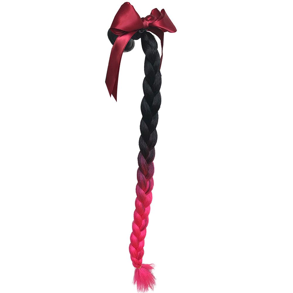 22-дюймовый мотоциклетный шлем с косами, женский парик с косами для мотоциклетных шлемов, 11 цветов, двойная косичка, хвост с присоской