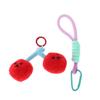 1Pc Cute Plush Cherry Keychains Funny Expression Car Keys Keychains Korean Style