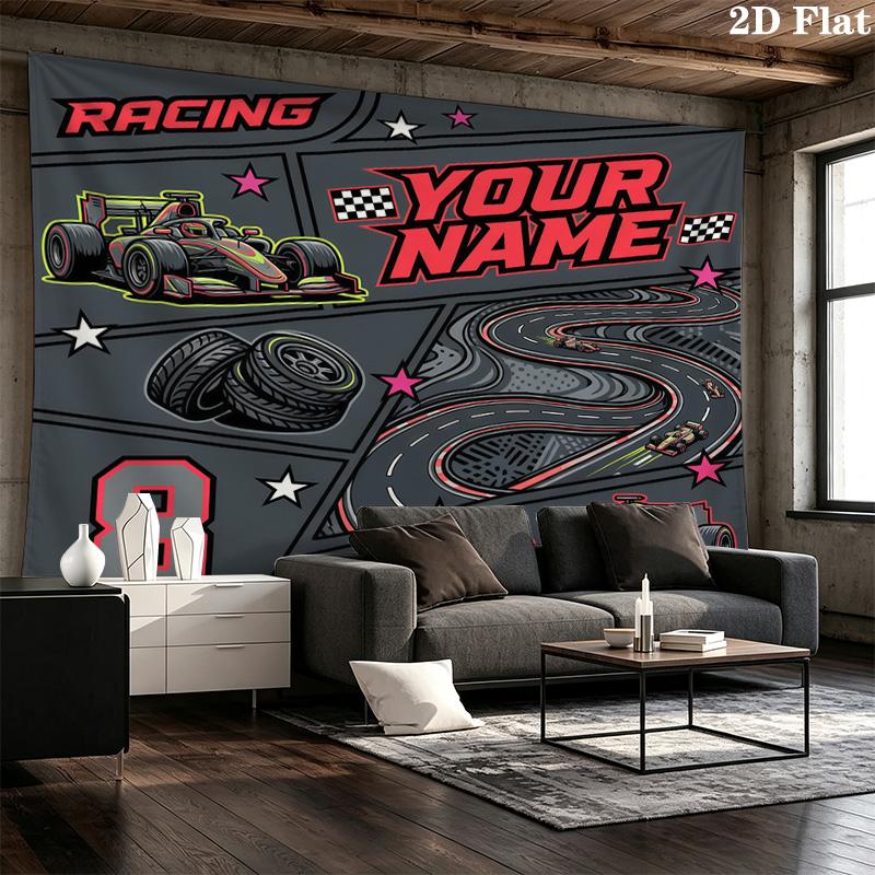 Custom Name Multi Sport GraphicPrinted Tapestry – Wall Hanging for Bedrooms, Dorms, and Home Decor