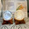 Luminous Crystal Ball Base Wooden Glassball Base New Glass Sphere Holder  Home Decoration