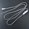 1.8M On Off Switch Power Cord For Led Lamp Us Plug Transparent Extension Cable