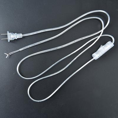 Шнур питания выключателя 1,8 м для светодиодной лампы Us Plug Прозрачный удлинительный кабель