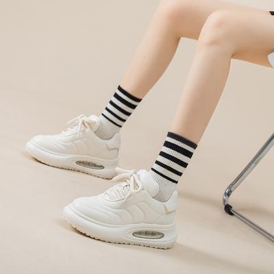 Маленькие белые туфли из натуральной кожи на пенопластовой подошве для женщин, осенние повседневные женские туфли на толстой подошве, универсальные