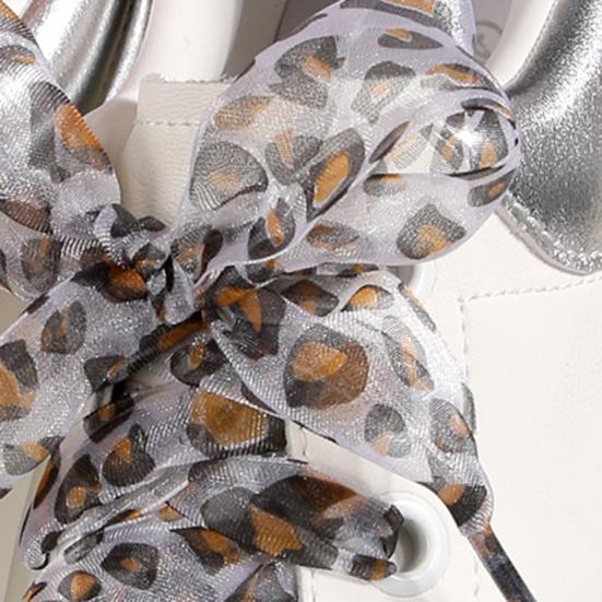 4 пары шнурков для кроссовок, балеток, кружева с леопардовым принтом 4 x 120 см, легкое крепление, надежные узлы, шнурки, аксессуары для обуви