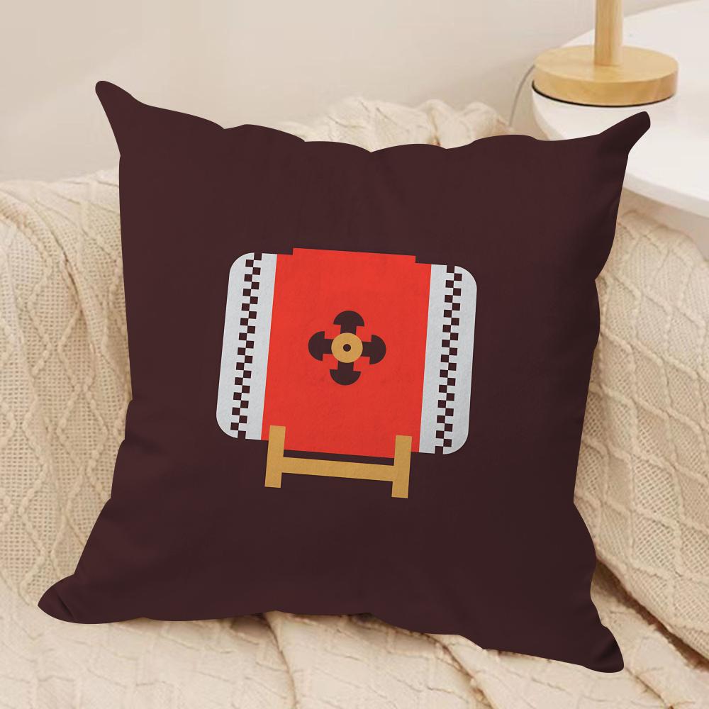 Anime Simple Japan Day Cushion Cover Silky Short Plush DoubleSided Printed Pillow Case for Sofa All Seasons Home Decor Gift