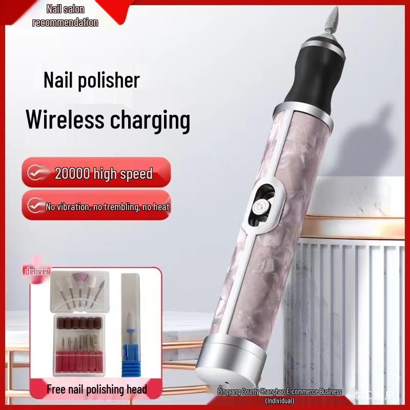 Портативная перезаряжаемая пилка для ногтей: Профессиональный маникюр, полировка, удаление ороговевшей кожи, набор инструментов для ремонта ногтей.