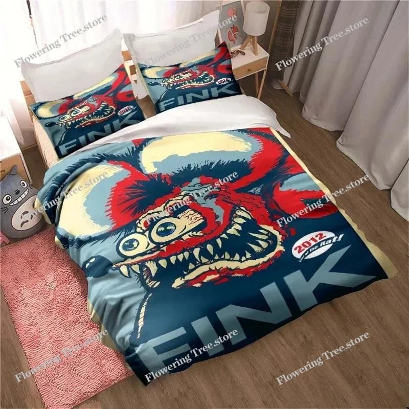 R-Rat Fink Логотип Мультяшный Лист Пододеяльники Постельное белье Постельное белье для общежития Комплект постельного белья Мягкий теплый комплект постельного белья