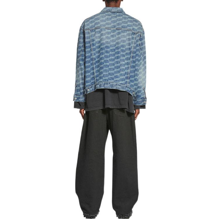 Balenciaga Джинсовая куртка FW22 Унисекс Приталенный крой Синий 675208TMW370443