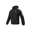 Sports Life Series 600 Puff Sleeve Stripe Warm Hooded Down Jacket Men Outerwear Black IT8730