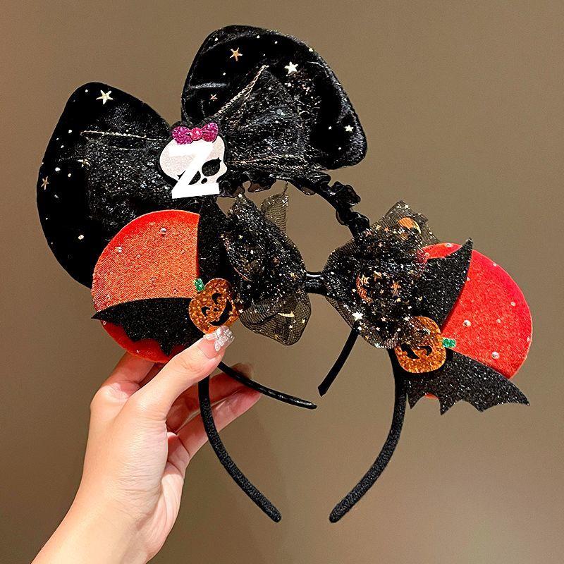 Halloween Witch Headband: Ghost Festival Dark Party Decoration with Skull, Pumpkin, and Funny Lace Bow Antlers Hair Accessories