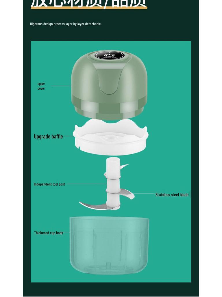 Детский кухонный комбайн: Многофункциональный электрический блендер и мини-измельчитель